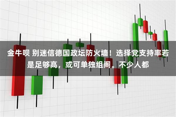 金牛呗 别迷信德国政坛防火墙！选择党支持率若是足够高，或可单独组阁。不少人都